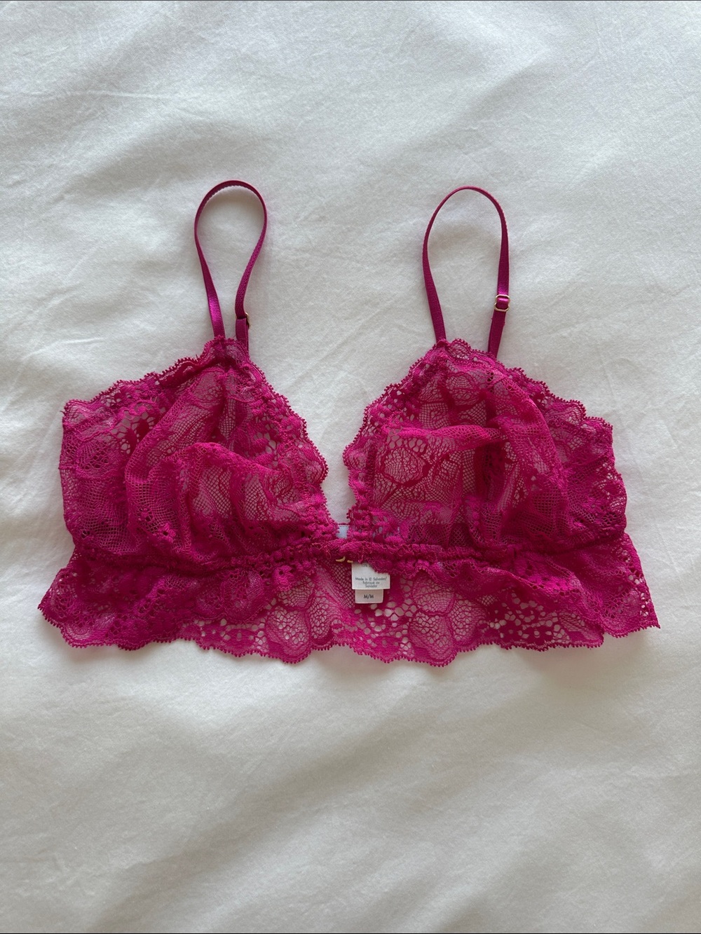 Eberjey Lace Bralette in Fuchsia Pink